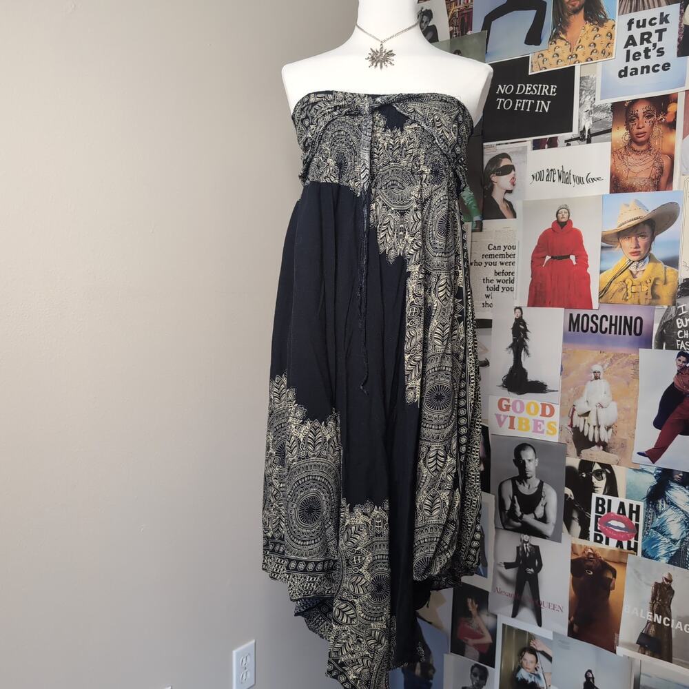 Bangkok Paisley Bohemian Strapless Dress